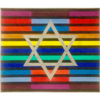 EA121 Multi-Colored Stripes with Star Jerusalem Alice Peterson  13 X 11, 13M
