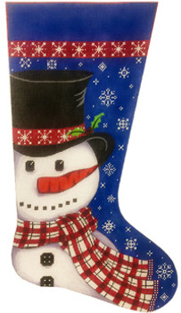 2960 Alice Peterson Designs Snowman in Scarf Stocking 11 X 19, 13M