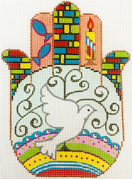 AP2941! Alice Peterson Designs Dove Hamsa 5.75 x 7.5, 13M