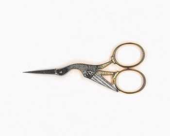 Solingen FDP SC1 Gold Plated 3.5” Stork Embroidery Scissors 