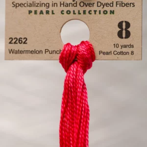 Pearl Cotton 8 2262 Watermelon Punch Weeks Dye Works 