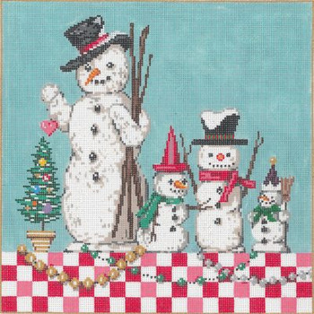 Ice Guys Snowman 9 x 9   18 Mesh Once In A Blue Moon By Sandra Gilmore 18-1082