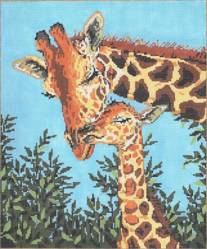 Love Lasts Long Giraffe 13ct 12 x 15   13 Mesh Once In A Blue Moon By Sandra Gilmore 13-542
