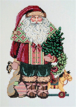 Klaus Santa 8.5 x 6  18 Mesh Once In A Blue Moon By Sandra Gilmore 18-411