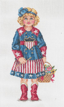 Sally Fourth 4.25 x 9 18 Mesh Once In A Blue Moon By Sandra Gilmore 18-1071