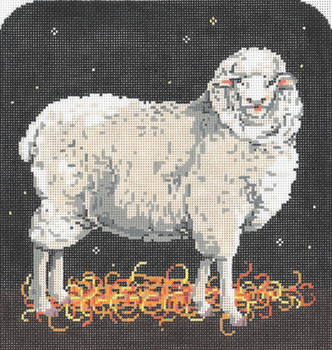 Sheep 9 x 9.5  18 Mesh Once In A Blue Moon By Sandra Gilmore 16-135 