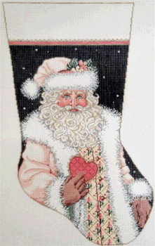 Spirit Santa Stocking 12 x 22 16 Mesh Once In A Blue Moon By Sandra Gilmore 16-134 