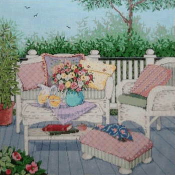 Summer Time 14 x 14  18 Mesh Once In A Blue Moon By Sandra Gilmore 18-415 