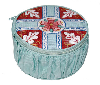 1-A Jewel Case Imari Pre-finished  4.5″ diameter, 2.5″ height Example Shown Creative Needle