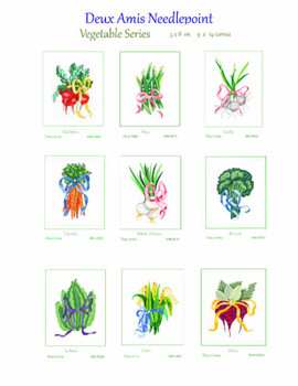 MIN 5072 Turnips Veggie Series 5 x 8 on 9 x 12 Canvas Deux Amis 13 Mesh