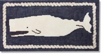 LM-PL 49 Whale w/Rope Border 13 x 6.75 13 Mesh Laura Megroz