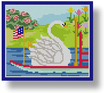 SA-XO 08 Swan Boat 18 Mesh 4.5 x 3.75" Starke Art Designs