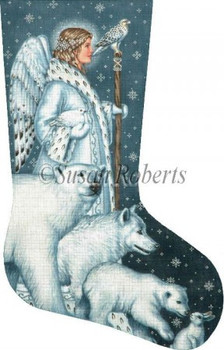 TTAXS368-13 Arctic Angel, stocking  #13 Mesh Susan Roberts Needlepoint