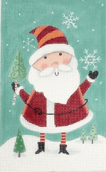 DK-CH04 Happy Santa 4" x 6.5"18 Mesh ©Diane Kater