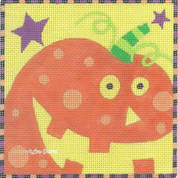 LSSQ05 Pop Pumpkin 5 x 5 18 Mesh  Lori Seibert
