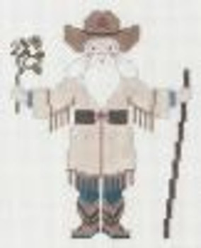 PT-316 Cowboy Santa Designs by Petei 18 Mesh 6 x 8 With Stitch Guide by John Waddlell