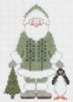 PT-613 South Pole Santa Designs by Petei 18 Mesh 5 x 7 With Stitch Guide by John Waddlell
