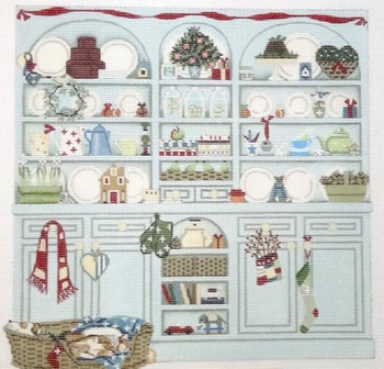 SS-SH02 Christmas Dresser 18 Mesh 9 x 9  Sally Swannell