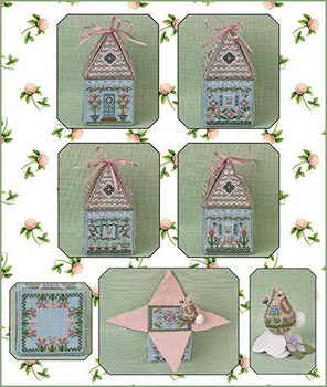 Cloverly's Bunny Bungalow & Embellishments • Limited Edition 2018 Just Nan Designs JN301LE 