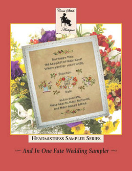 YT And In One Fate Wedding Sampler by Cross Stitch Antiques 162w x 234h