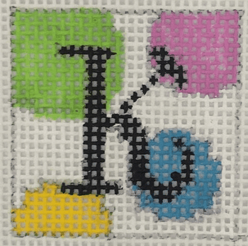 390 Square letter dots  mesh Beth Gantz Designs Choose Letter And Color (DMC)