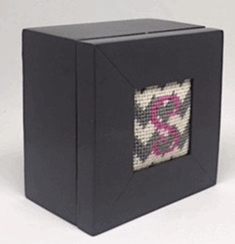 Black Square Wood Box 1.3" opening Magnetic Closure Beth Gantz