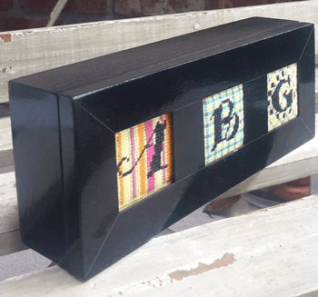 Black Rectangle Box 1.3" opening Magnetic Closure Beth Gantz