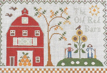 EWE-513	The Old Red Barn©Little House Needleworks 8 1/4 x 5 5/8	18 Mesh Ewe And Eye