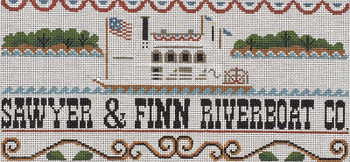 EWE-517	Mississippi Riverboat©Little House Needleworks		14 1/2 x 7		13 Mesh Ewe And Eye