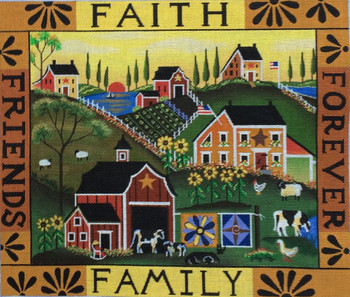 EWE-552	Faith & Family©Cheryl Bartley		13 x 11  18 Mesh Ewe And Eye