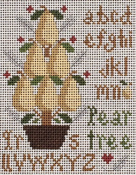 EWE-535	Pear Tree©Little House Needleworks		4 3/4 x 5 5/8	13 Mesh Ewe And Eye