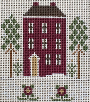 EWE-540	Red House In Winter©Little House Needleworks		4 x 4 1/2  13 Mesh Ewe And Eye