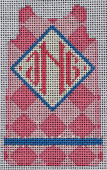 MS63PA Pink Diamond Monogram Mini Shift 2.5x4 #18 Two Sisters Designs