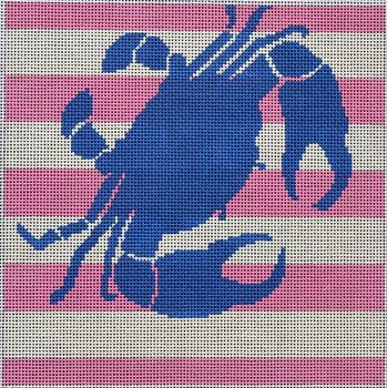 SQ62 Crab Stencil/Pink 8”x8” #14 Two Sisters Designs