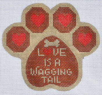 CH-314 Love is a Wagging Tail 4 1⁄4x 4    18  Mesh CH Designs