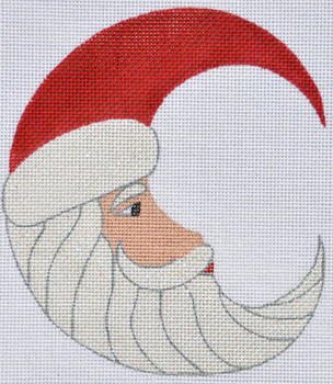 JC-03 Santa In The Moon 5 x 51⁄2 18 Mesh JANET CASEY includes stitch guide by Janet Casey