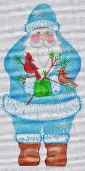 KS-02 Cardinal Santa  4x8 18 Mesh KATIE’S NEEDLEPOINT DESIGNS