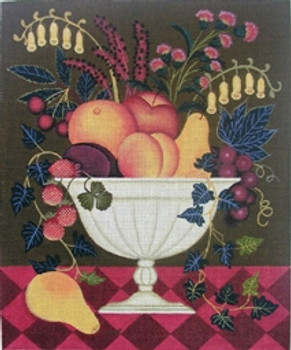 DP-FL02 Fruit & Flowers Bowl With SG-DP-FL02 SG by Patricia Sone 18 Mesh 10" x 12" Diane Ulmer Pedersen