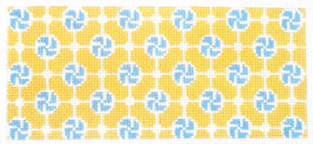 SOS2013 Blue & Yellow Pinwheels 18 Mesh 6in x 2.75in BB Size Son of a Stitch Designs