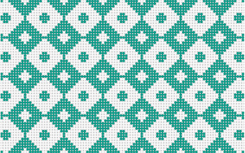 SOS5012 Teal Checkers 18 Mesh 5.25in x 3in BD Size Son of a Stitch Designs