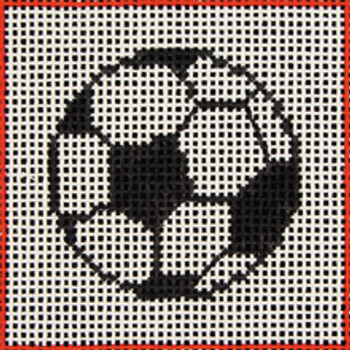 B3 Soccer Ball DeElda Needleworks Beginner Needlepoint kit