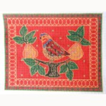 Wg12801 Partridge Pillow 10X71/2 18ct   Whimsy And Grace BRICK COVER 