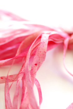 SR4 108 Sophie's Strawberries 4mm Silken Ribbon Thread Gatherer SR4 108 Sophie's Strawberries 4mm Silken Ribbon Thread Gatherer