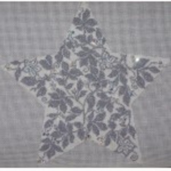 Wg11833 Teri's Tree Topper - silver 10" 13 ct Whimsy And Grace TREE TOPPER STAR