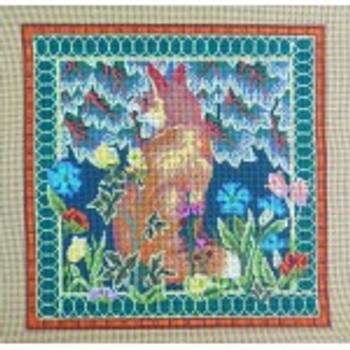 Wg11844 13 ct Wm's Fox Pillow - 13" Square Whimsy And Grace
