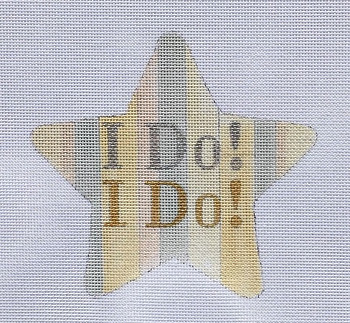 HO1702 I DO STAR 5" Diameter 18 Mesh Raymond Crawford Designs 