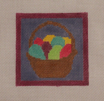 3x3-015 Basket of Easter Eggs Little Bird Designs