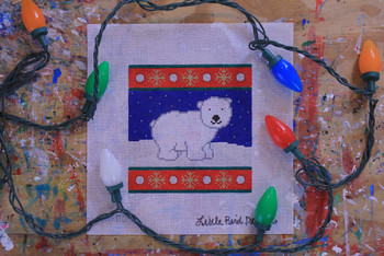 AA-004 Polar Bear Arctic 13 Mesh Little Bird Designs 6″ x 6″