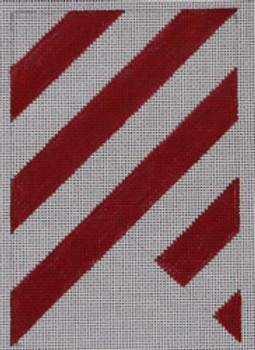 BYOB-F-2-18 FLAG DBL PT RED & WHITE DIAGONAL WIDE 4X6 18 Mesh Hillary Jean Designs