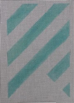 BYOB-F-20 DOUBLE POINT TEAL/WHITE DIAGONAL 4 x 6 18 Mesh Hillary Jean Designs